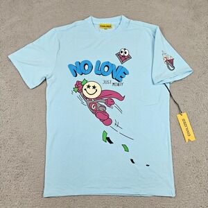 CivilizeD No Love Just Money Shirt Mens Medium Light Blue Graphic Tee Streetwear